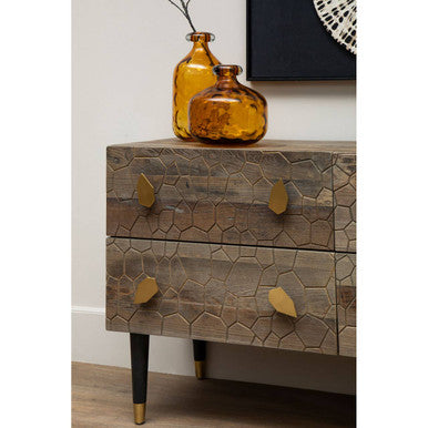 Malay Four Drawer Recycled Elm Wood Chest