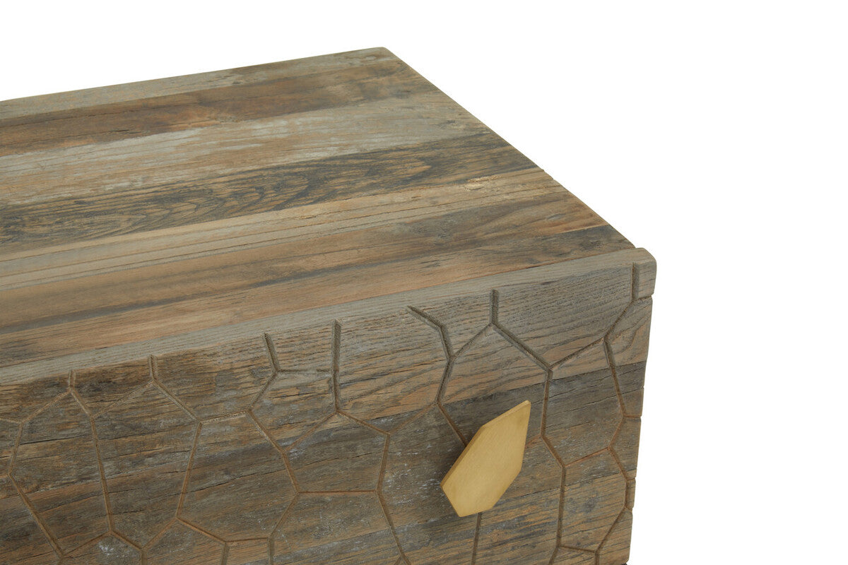Malay Four Drawer Recycled Elm Wood Chest