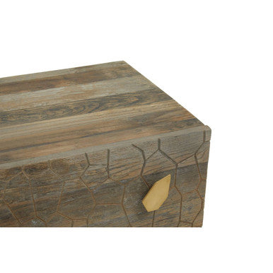 Malay Four Drawer Recycled Elm Wood Chest - Image 10