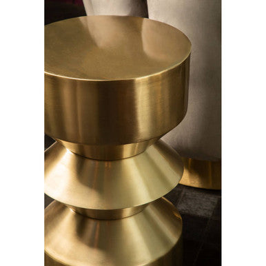 Corra Gold Finish Iron Side Table