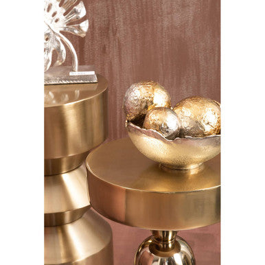 Corra Gold Finish Iron Side Table