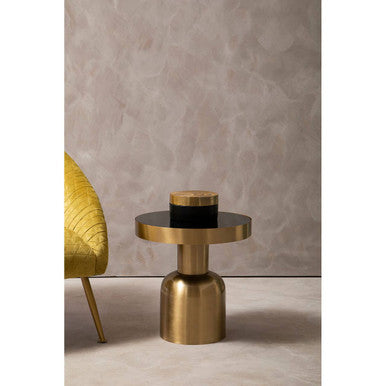 Corra Side Table With Circular Glass Top