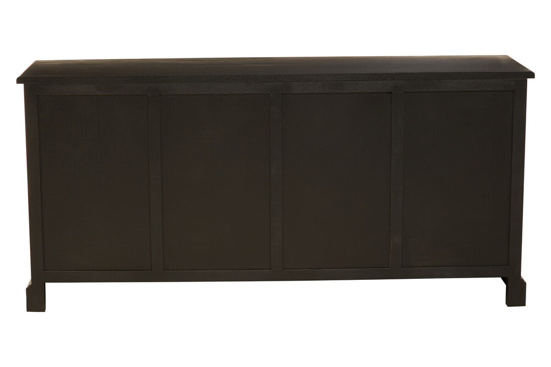 Lyon Black Oak Wood 4 Door Sideboard - Image 5