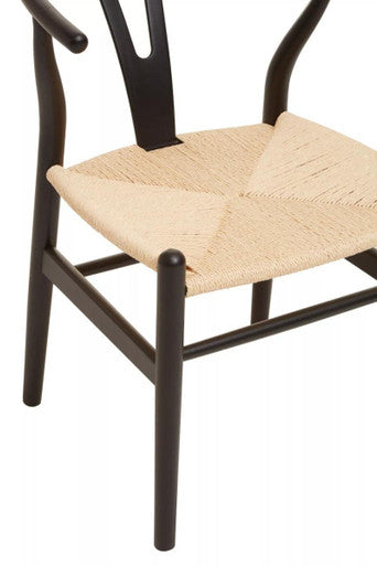 Lyon Wishbone Matte Black Chair