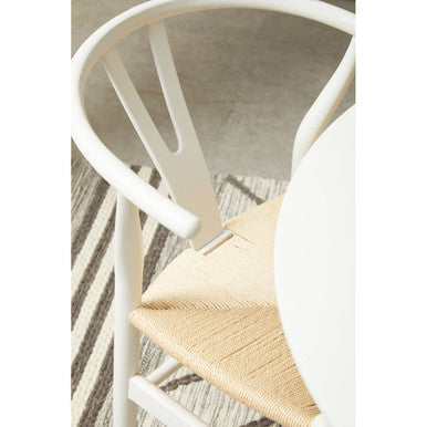 Lyon Wishbone Antique White Chair - Image 7