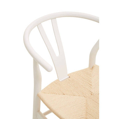 Lyon Wishbone Antique White Chair - Image 9