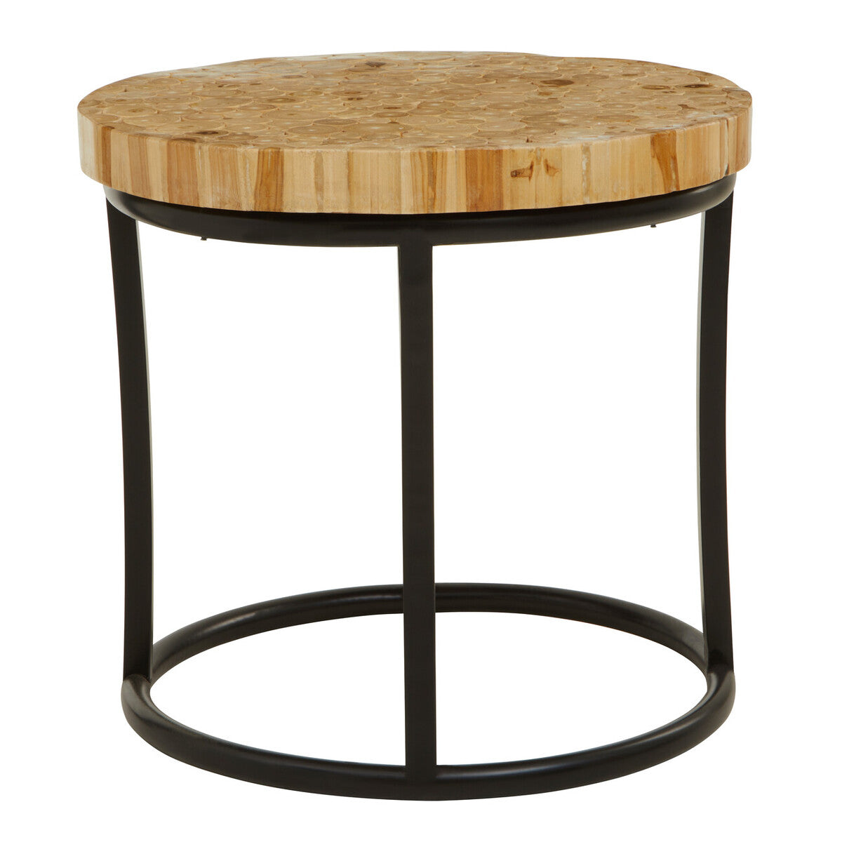 Malang Round Table With Iron Frame