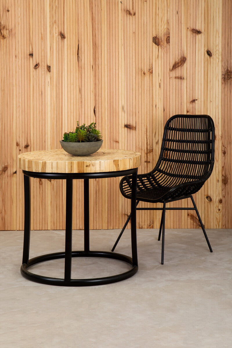 Malang Round Table With Iron Frame