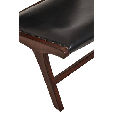 Inca Genuine Black Leather Lounge Chair - Image 7