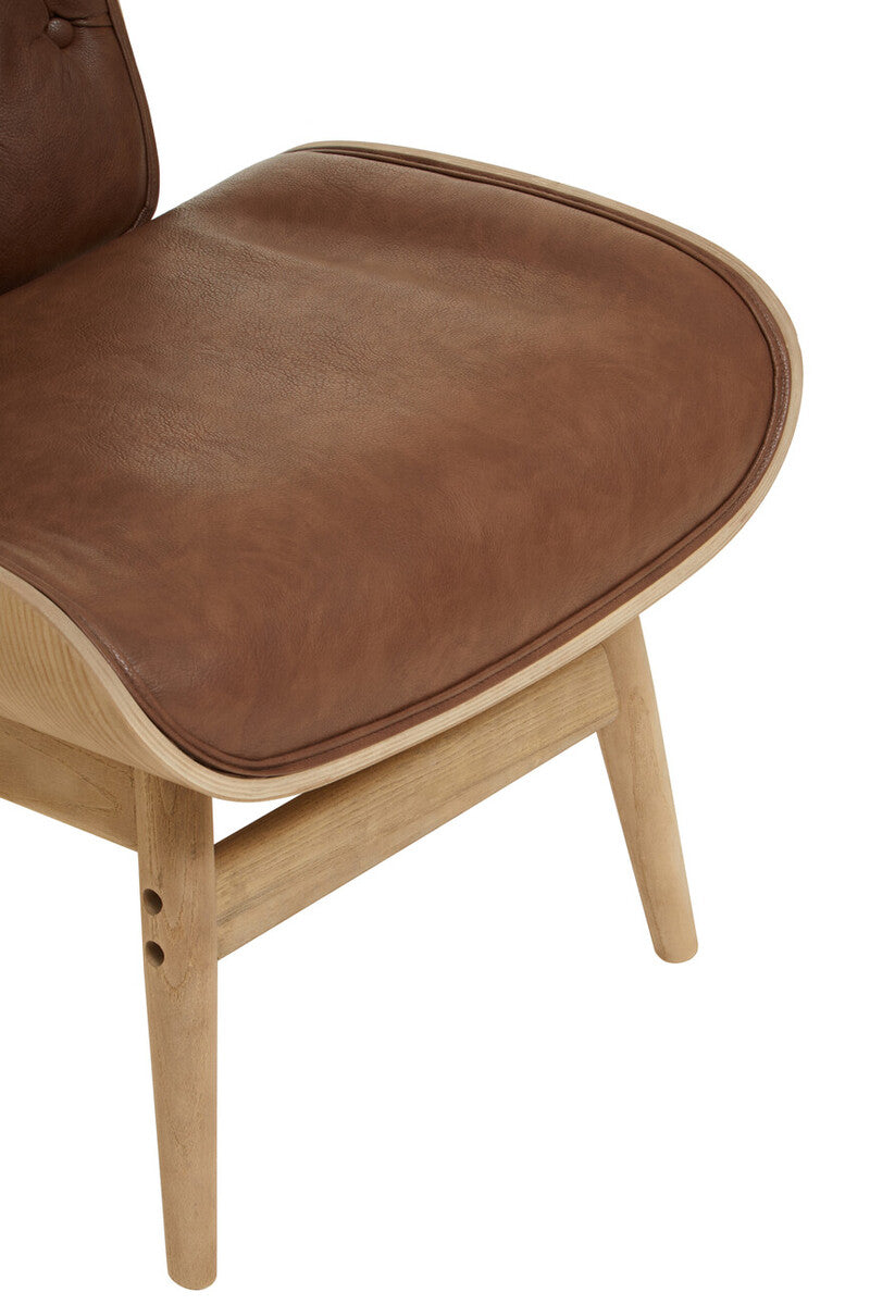 Vinsi Brown Leather Effect Chair With Winged Back - Image 14