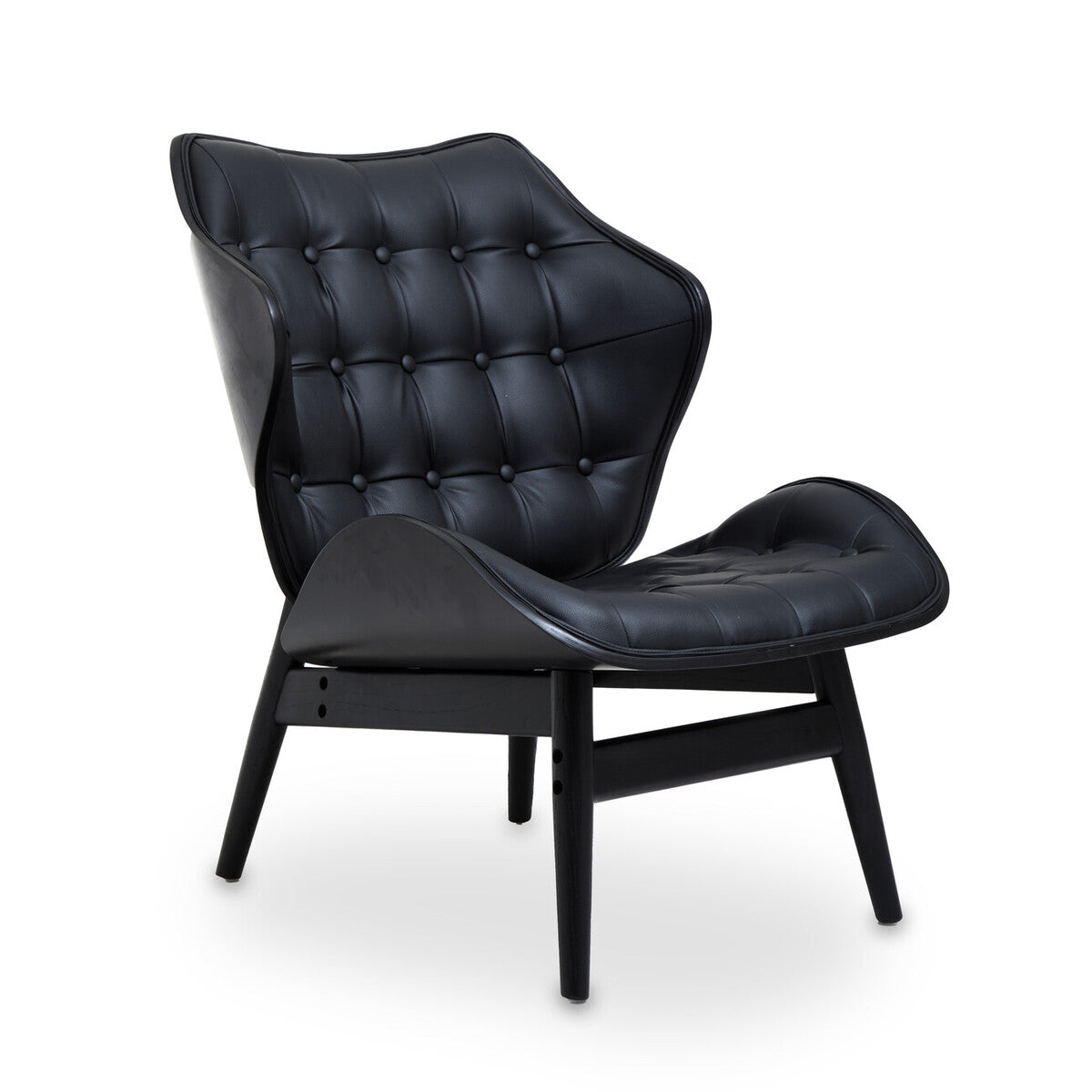 Vinsi Black Leather Effect Chair - Image 6