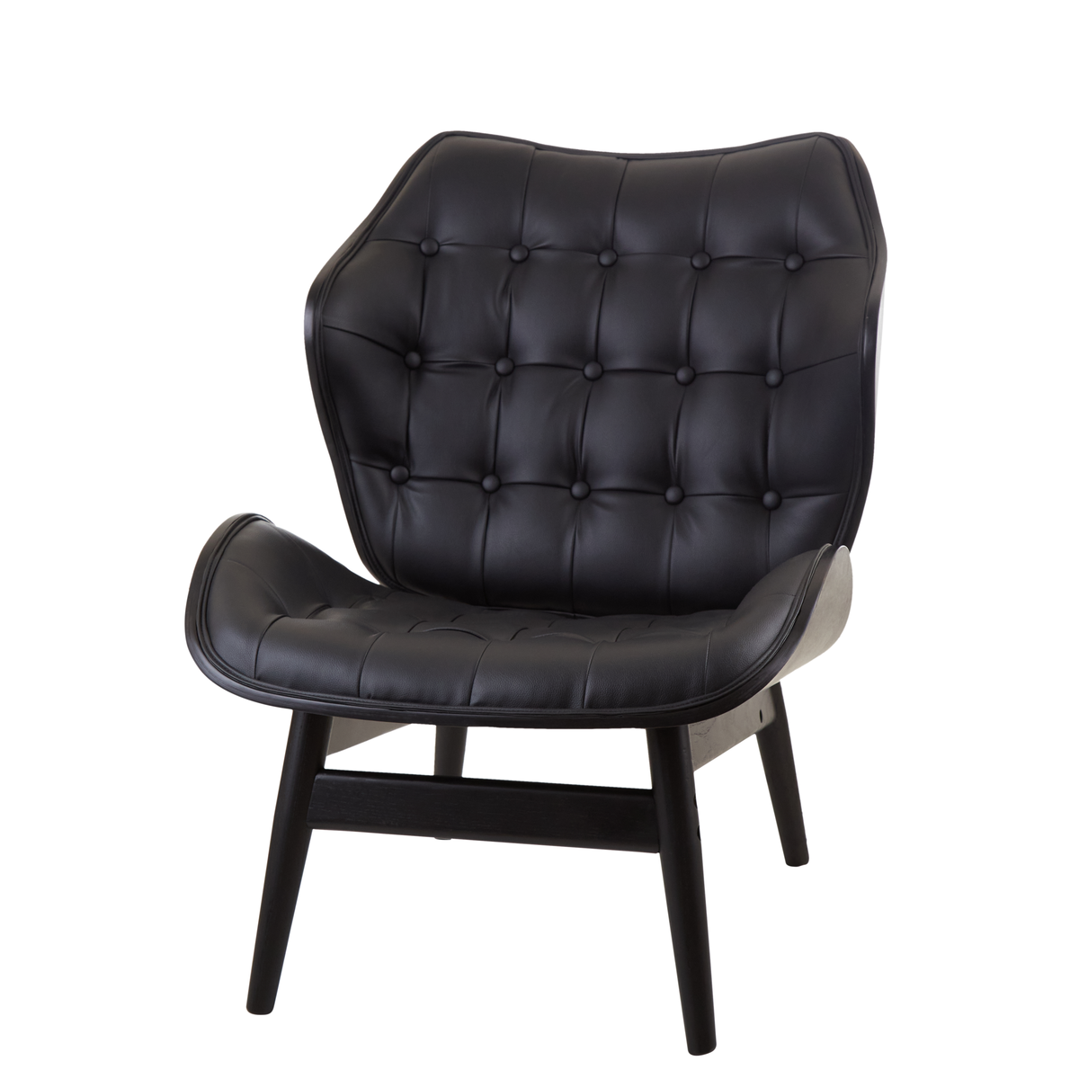 Vinsi Black Leather Effect Chair - Image 12