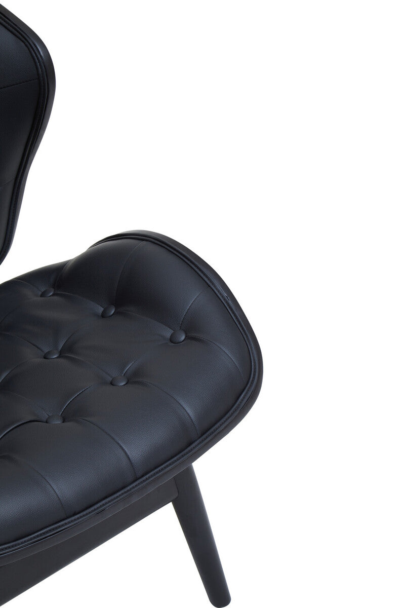 Vinsi Black Leather Effect Chair - Image 13