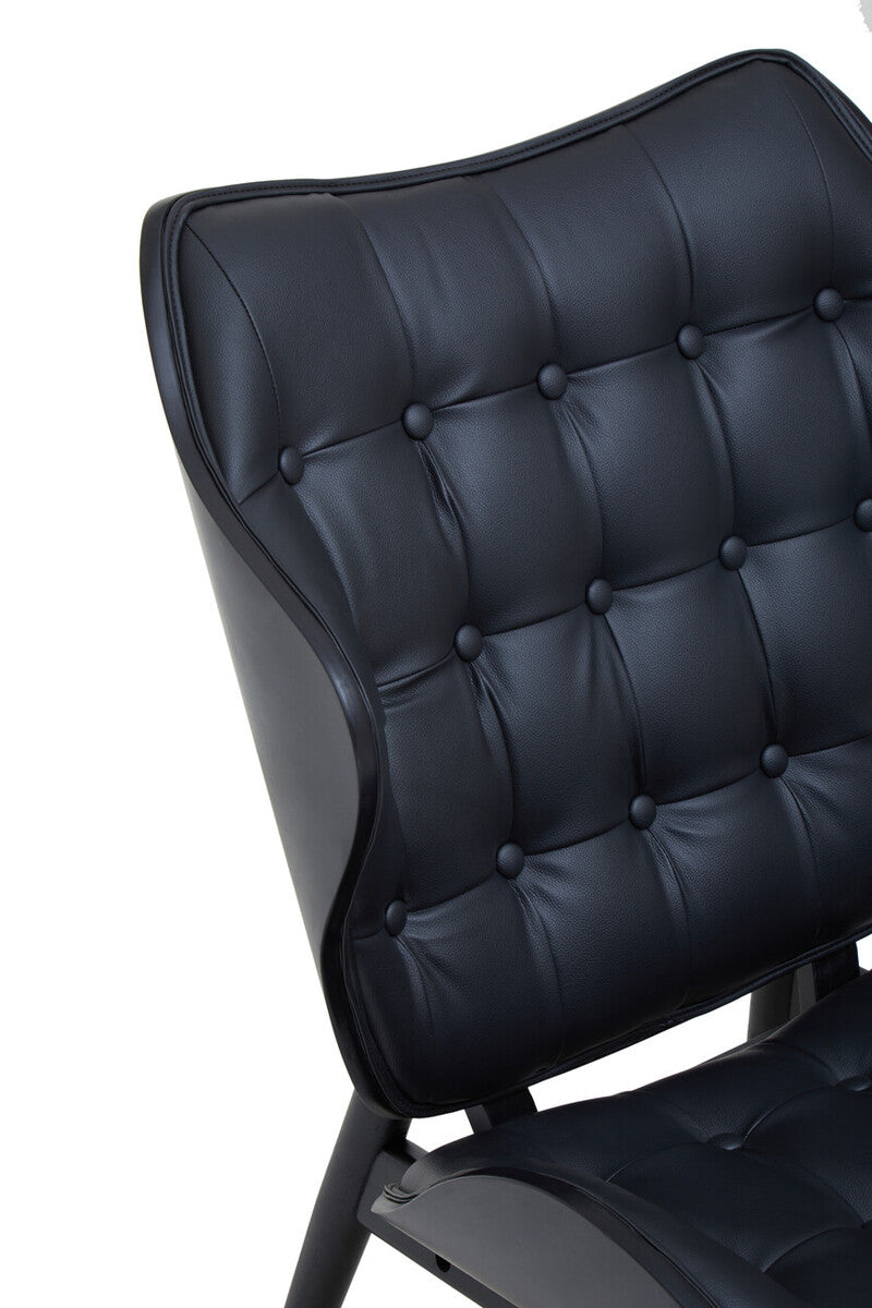Vinsi Black Leather Effect Chair - Image 14