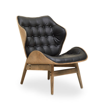 Vinsi Black Leather Effect Chair With Button Detail - Image 6