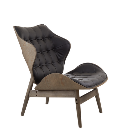 Vinsi Black Leather Effect Chair With Button Detail - Image 10