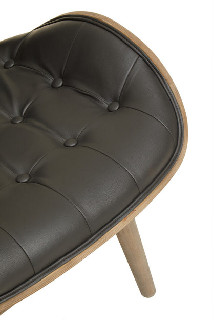 Vinsi Black Leather Effect Chair With Button Detail - Image 14