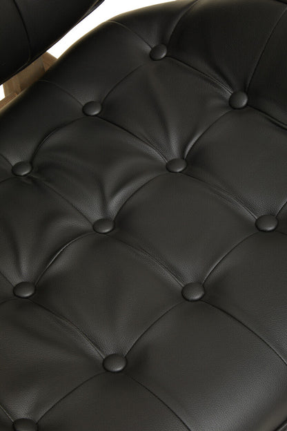 Vinsi Black Leather Effect Chair With Button Detail - Image 17
