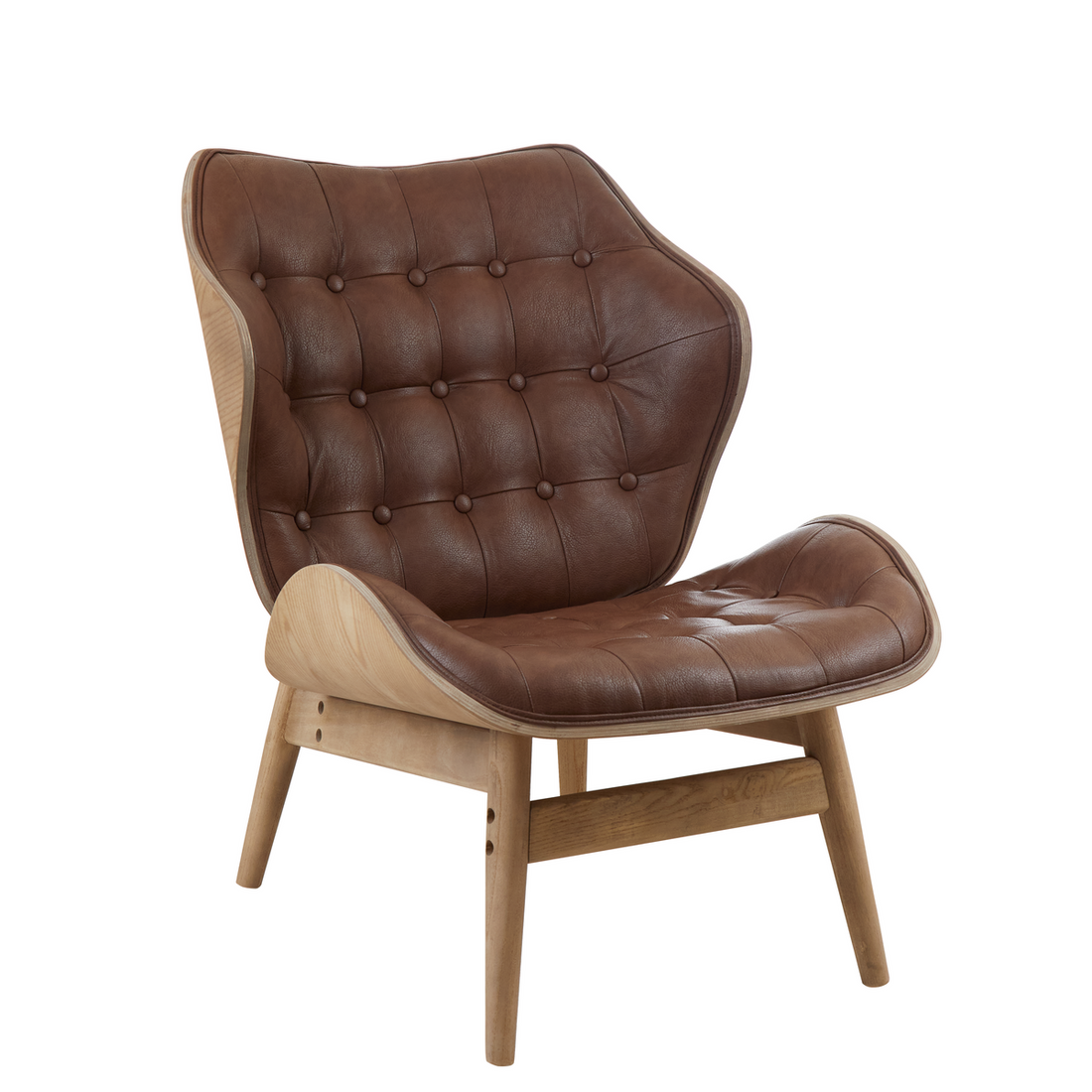 Vinsi Brown Leather Effect Chair - Image 6