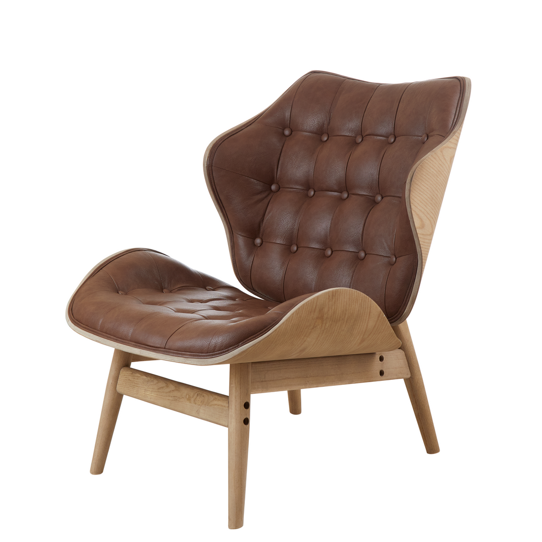 Vinsi Brown Leather Effect Chair - Image 9