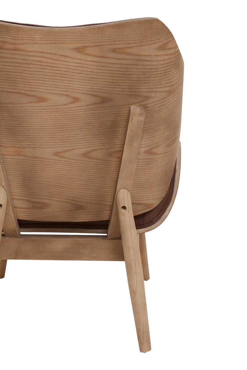 Vinsi Brown Leather Effect Chair - Image 15