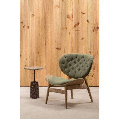 Vinsi Green Velvet Chair with Grey Elm