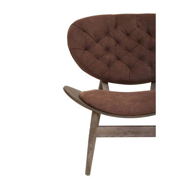 Vinsi Brown Velvet Chair with Dark Elm - Image 10