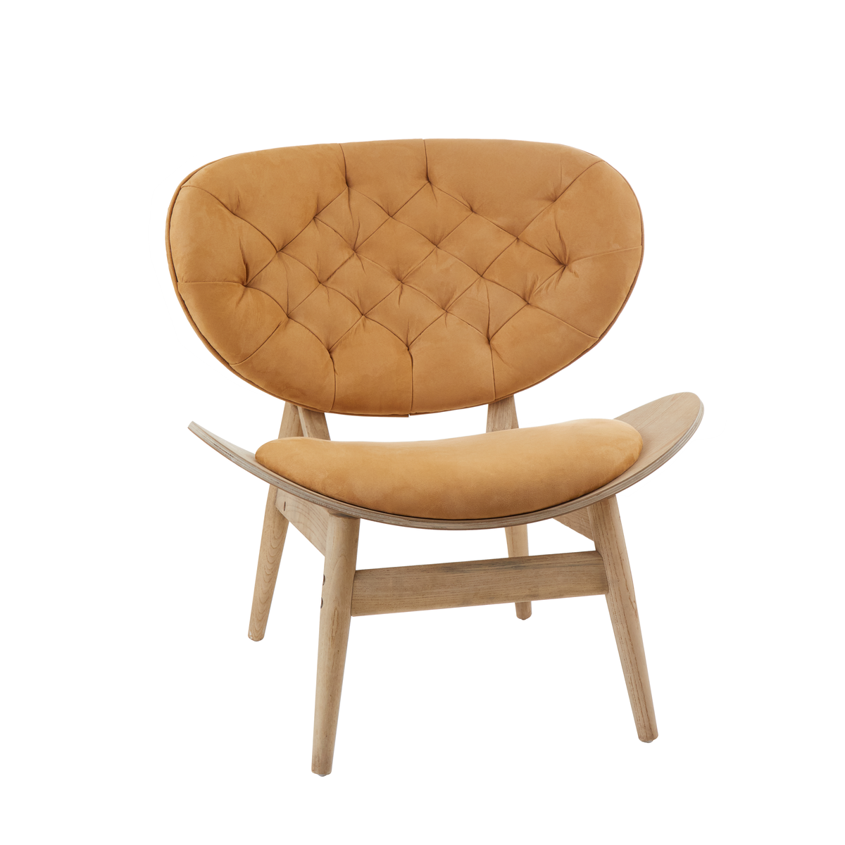 Vinsi Dijon Velvet Chair with Natural Elm