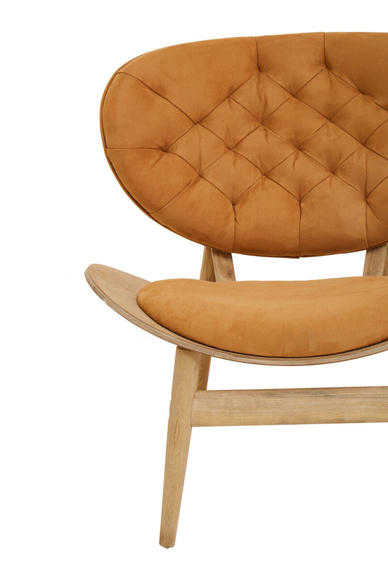 Vinsi Dijon Velvet Chair with Natural Elm - Image 9