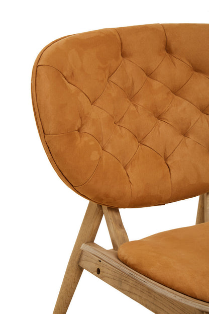 Vinsi Dijon Velvet Chair with Natural Elm