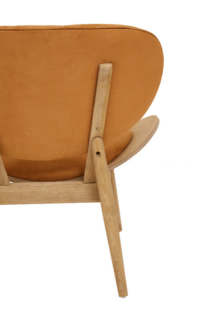 Vinsi Dijon Velvet Chair with Natural Elm