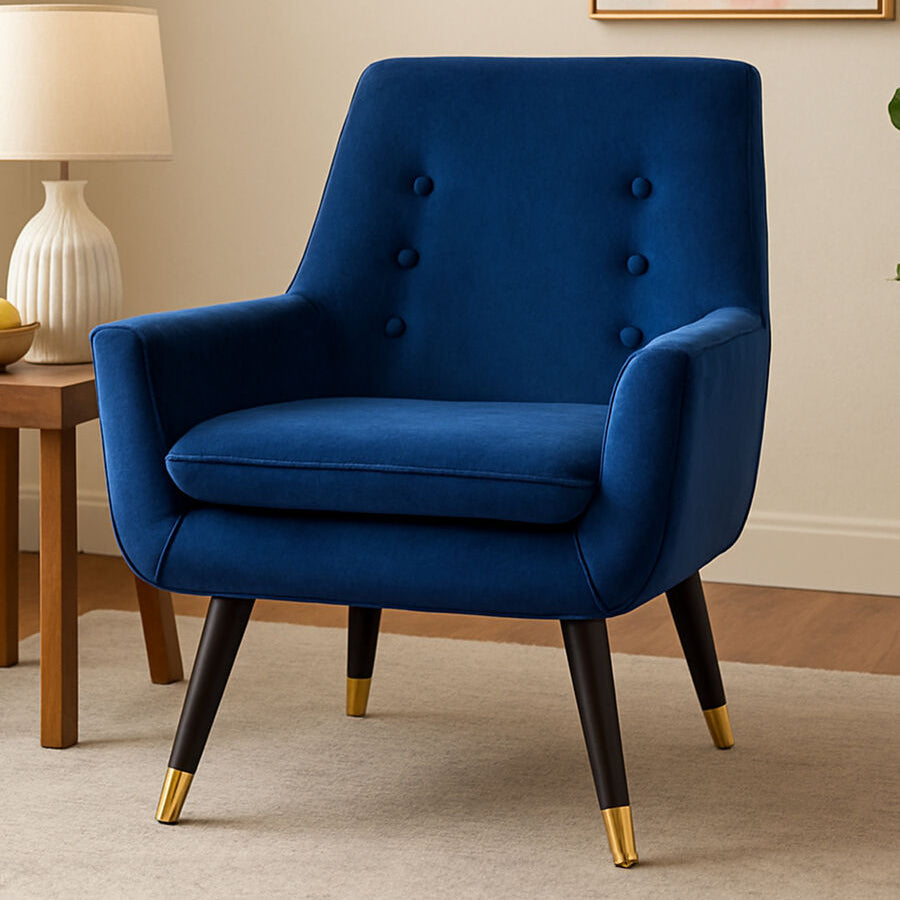 Sara Midnight Velvet Armchair