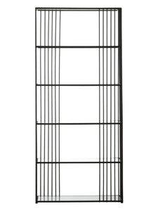 Trento Five Tier Black Bookshelf