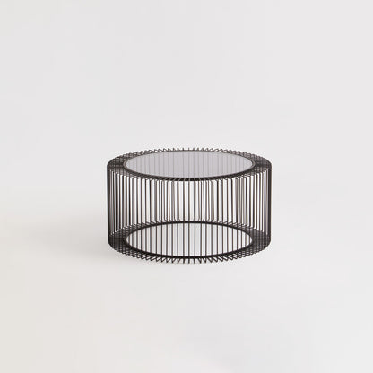 Trento Round Coffee Table With Glass Top