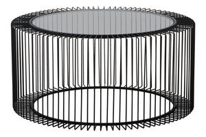 Trento Round Coffee Table With Glass Top