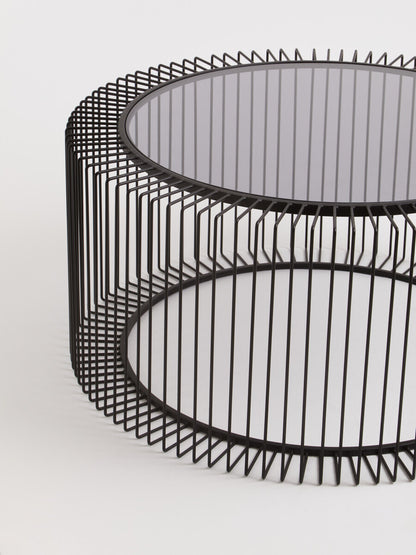 Trento Round Coffee Table With Glass Top