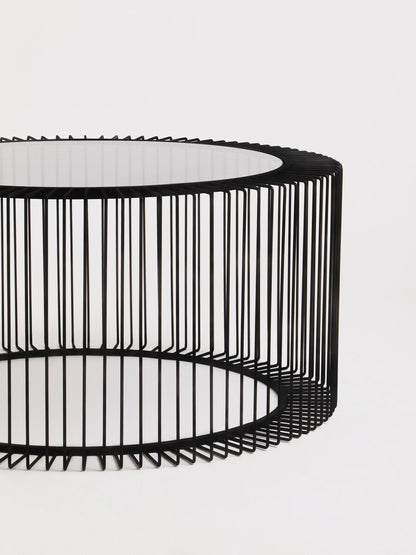 Trento Round Coffee Table With Glass Top