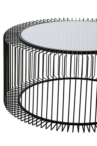 Trento Round Coffee Table With Glass Top