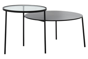Trento Coffee Table With Glass And Metal Tops