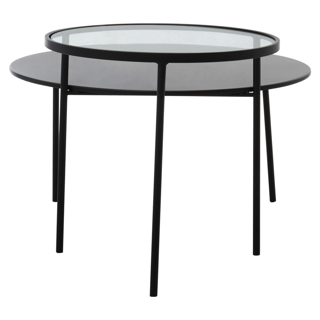 Trento Coffee Table With Glass And Metal Tops