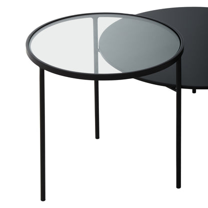Trento Coffee Table With Glass And Metal Tops