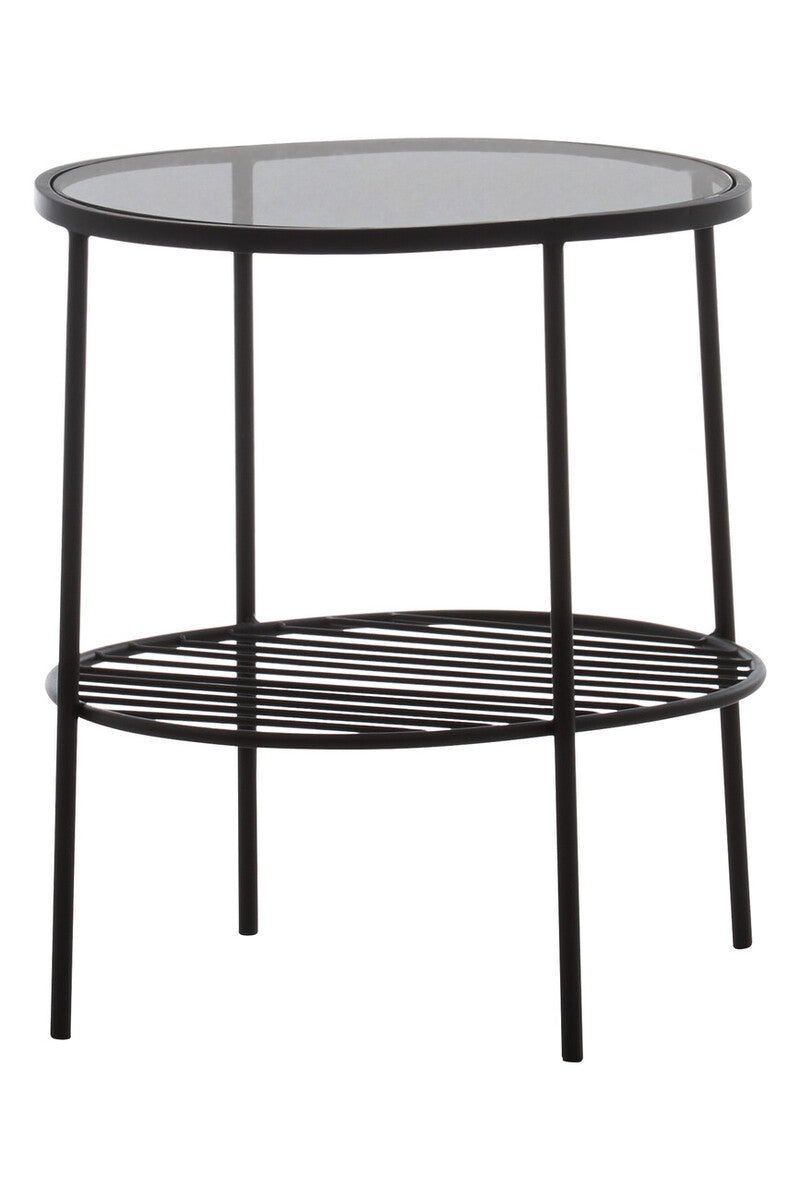 Trento Black Two Tier Side Table