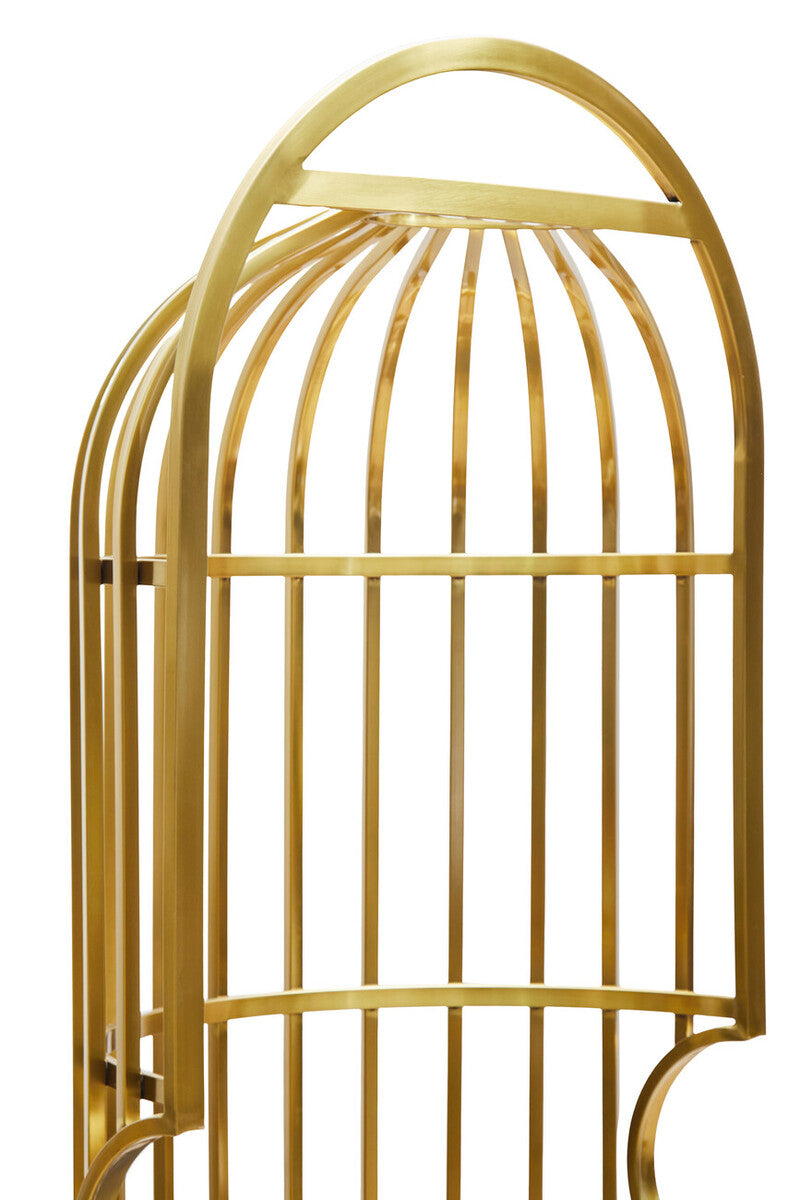 Eliza Brushed Gold Dome Cage Chair
