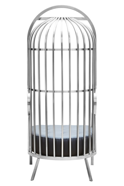 Eliza Brushed Silver Dome Cage Chair