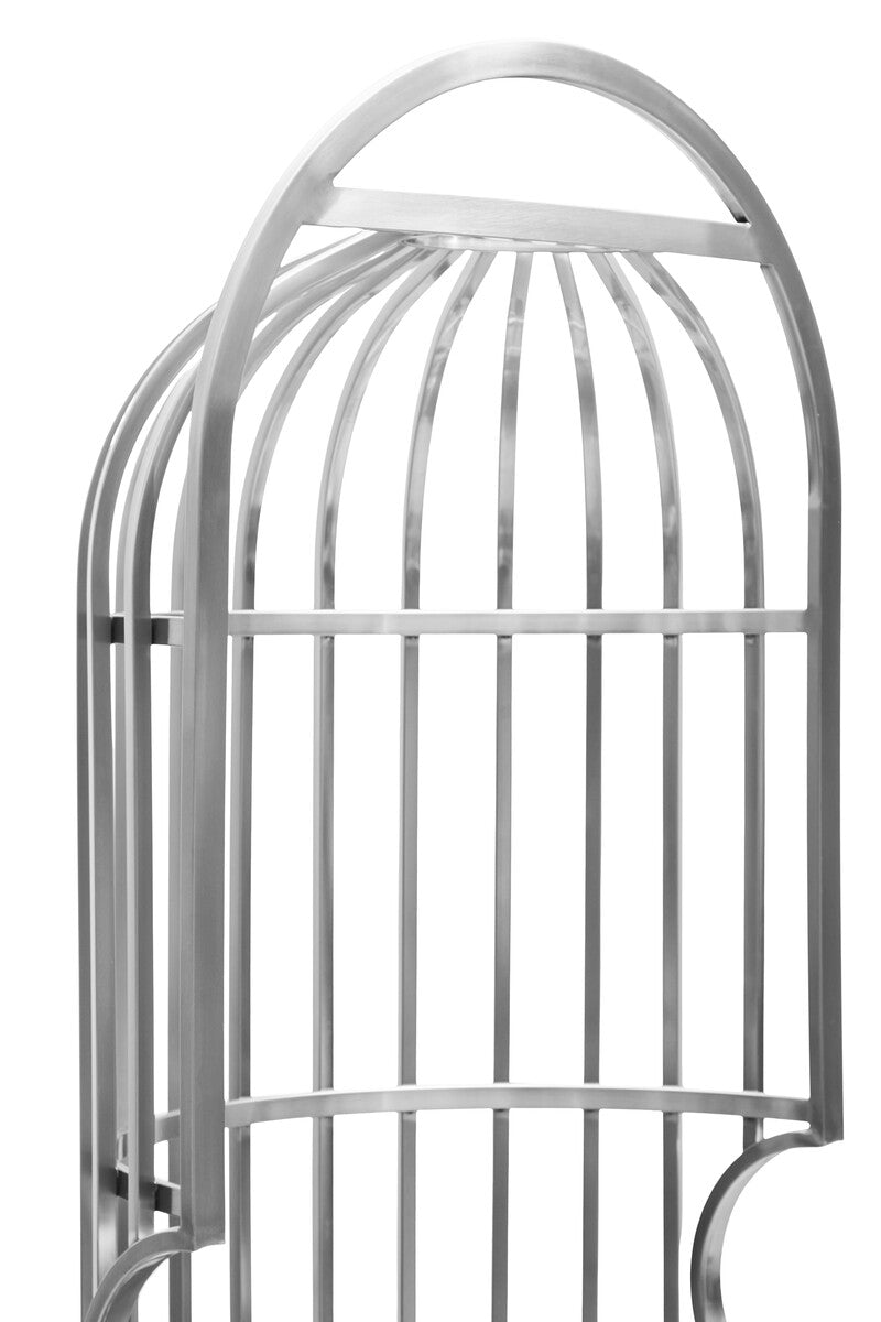 Eliza Brushed Silver Dome Cage Chair
