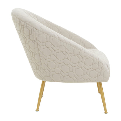 Tania Beige velvet Occasional Chair