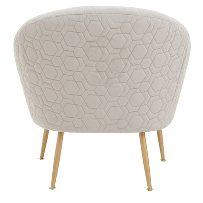 Tania Beige velvet Occasional Chair