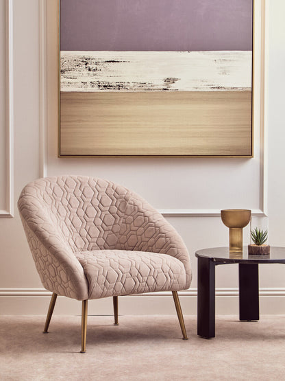 Tania Beige velvet Occasional Chair