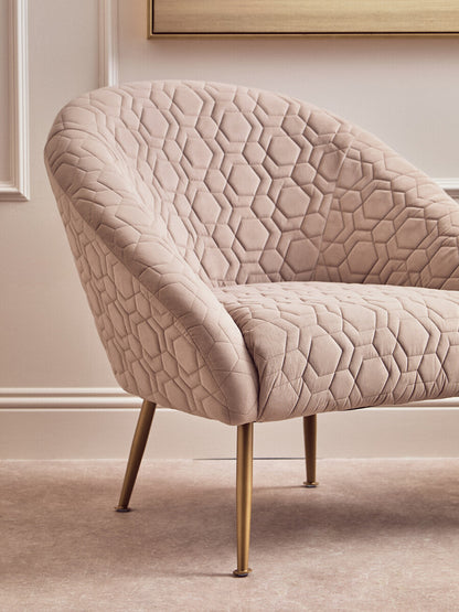 Tania Beige velvet Occasional Chair