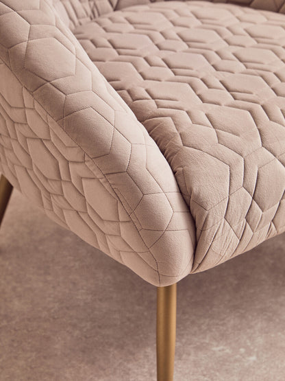 Tania Beige velvet Occasional Chair